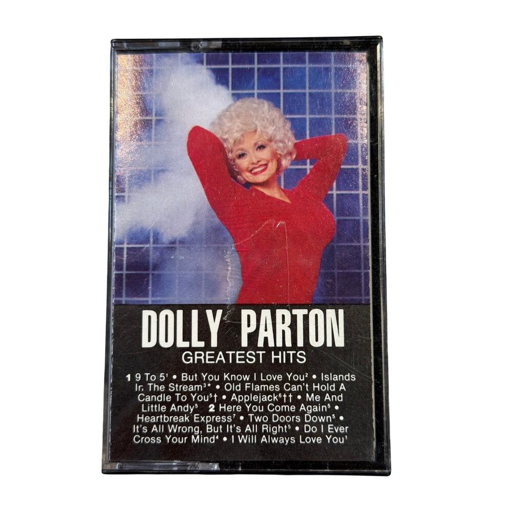 Vtg 1983 Dolly Parton Greatest hits cassette tape white RCA AHK1-4422